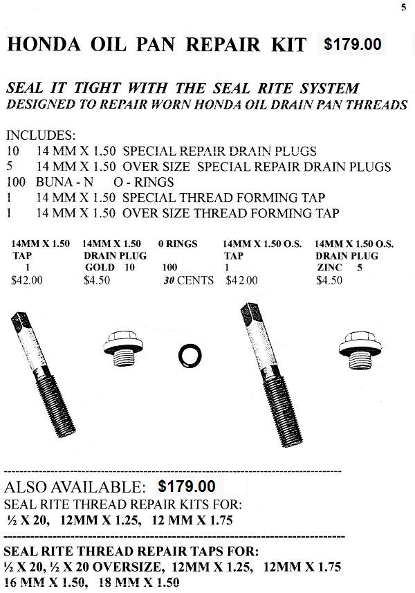 Oil Pan Repair Kit